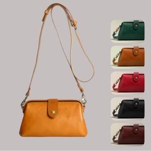 NWOT BLACK Elegant Handmade High Quality PU Leather Crossbody Bag